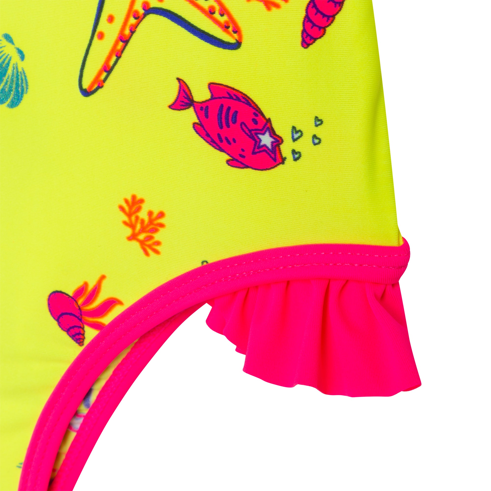 Girls Yellow Starfish Swimsuit