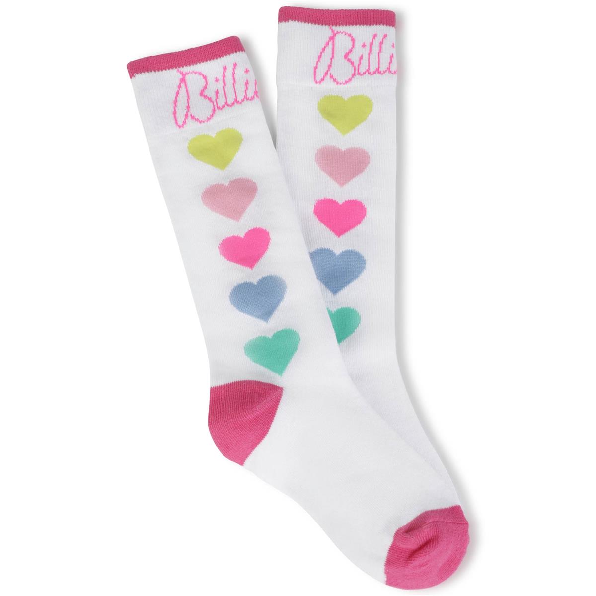 Girls White Heart Socks