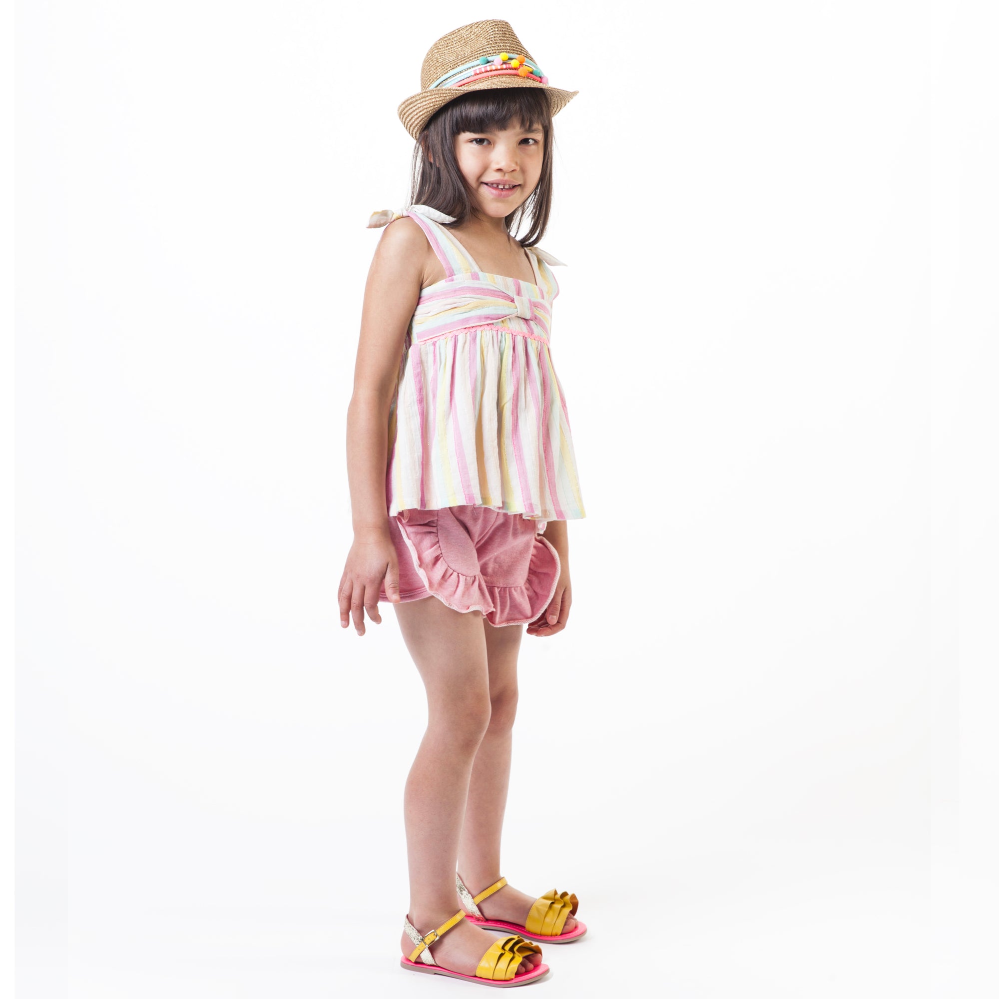 Girls Sun Hat With Chromatic Rope