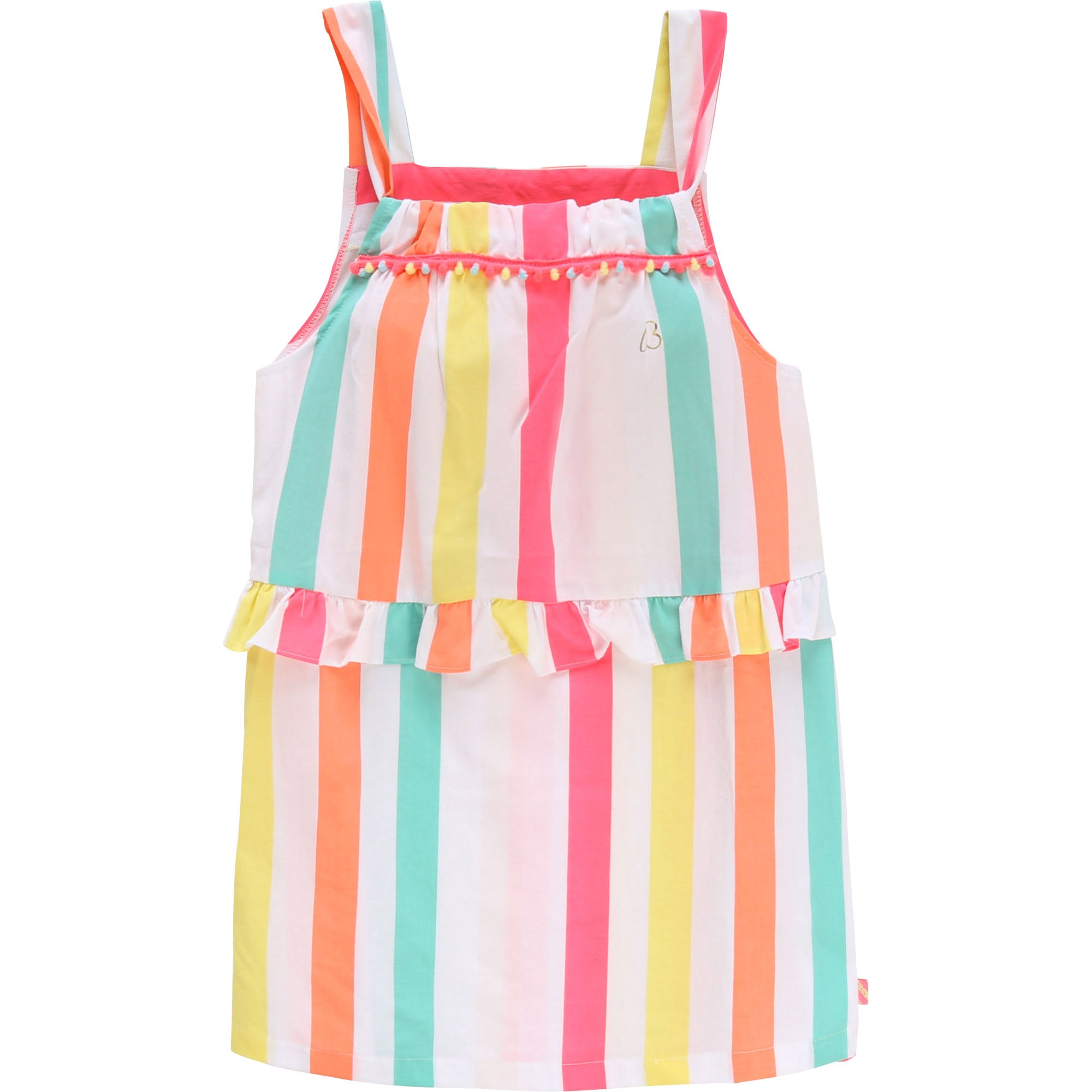 Girls Multicolor Stripe Dress