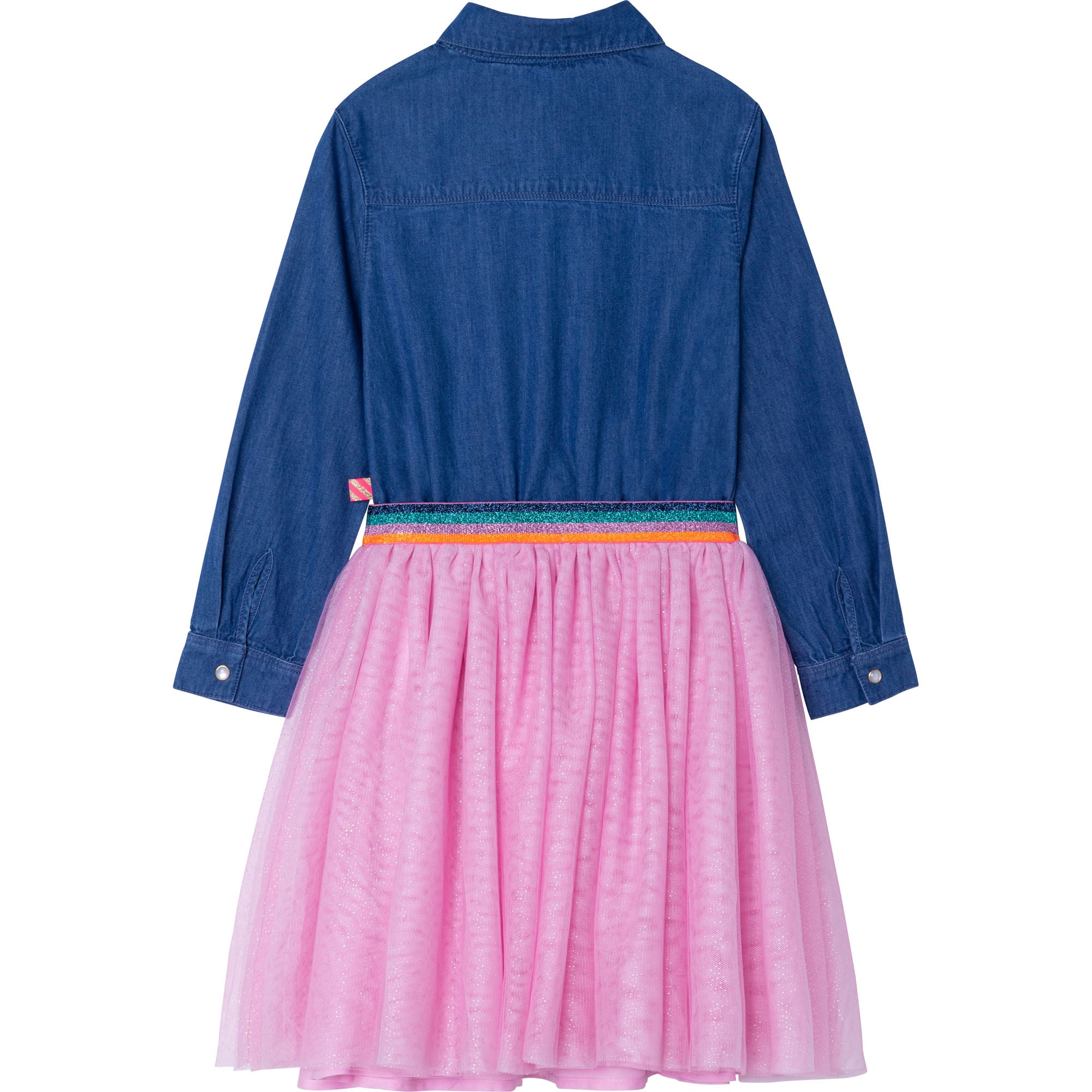 Girls Denim Blue Tulle Dress