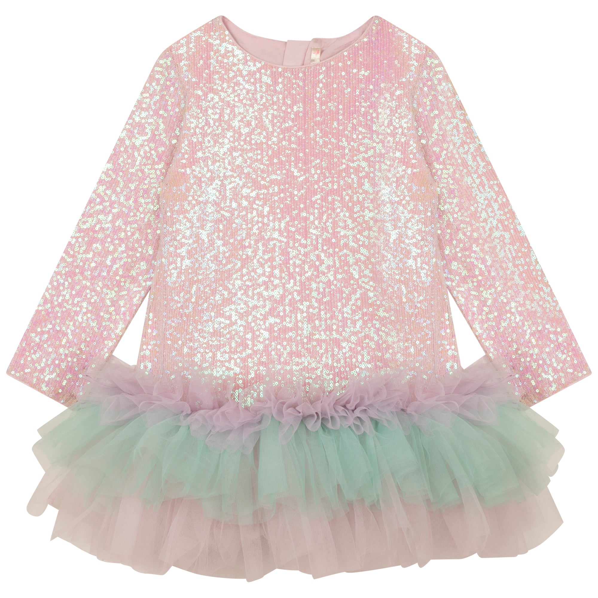 Girls Pink Glitter Dress
