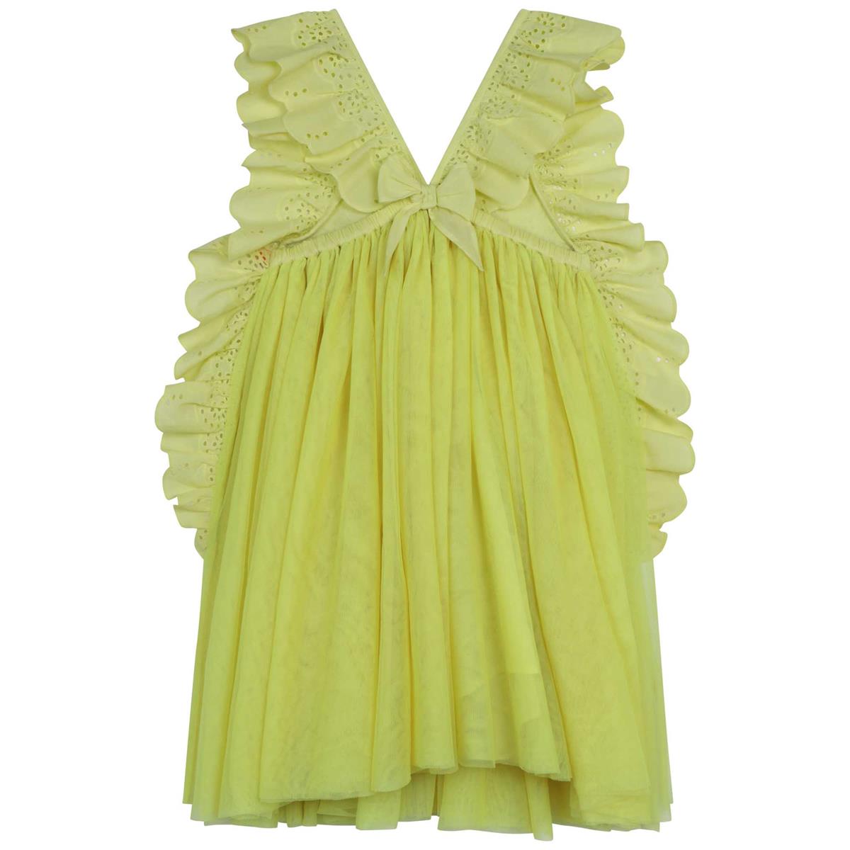 Girls Yellow Ruffled Dress