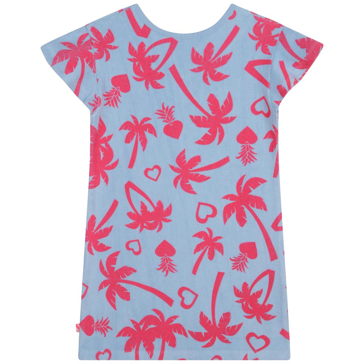 Girls Blue Printed Dress