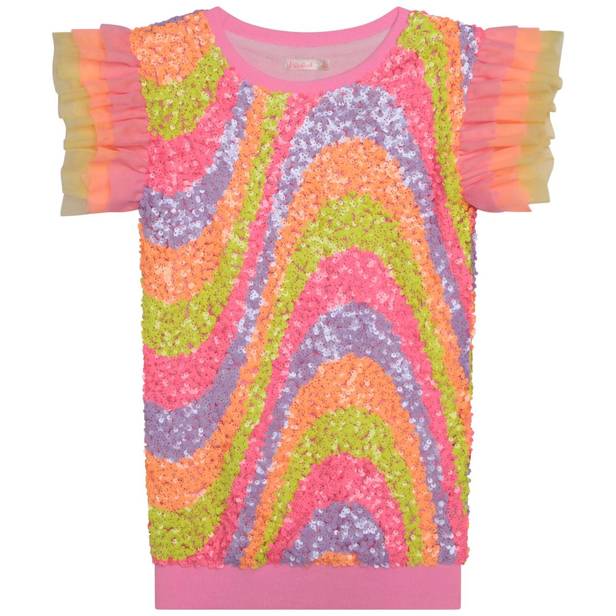 Girls Multicolor Sequin Dress
