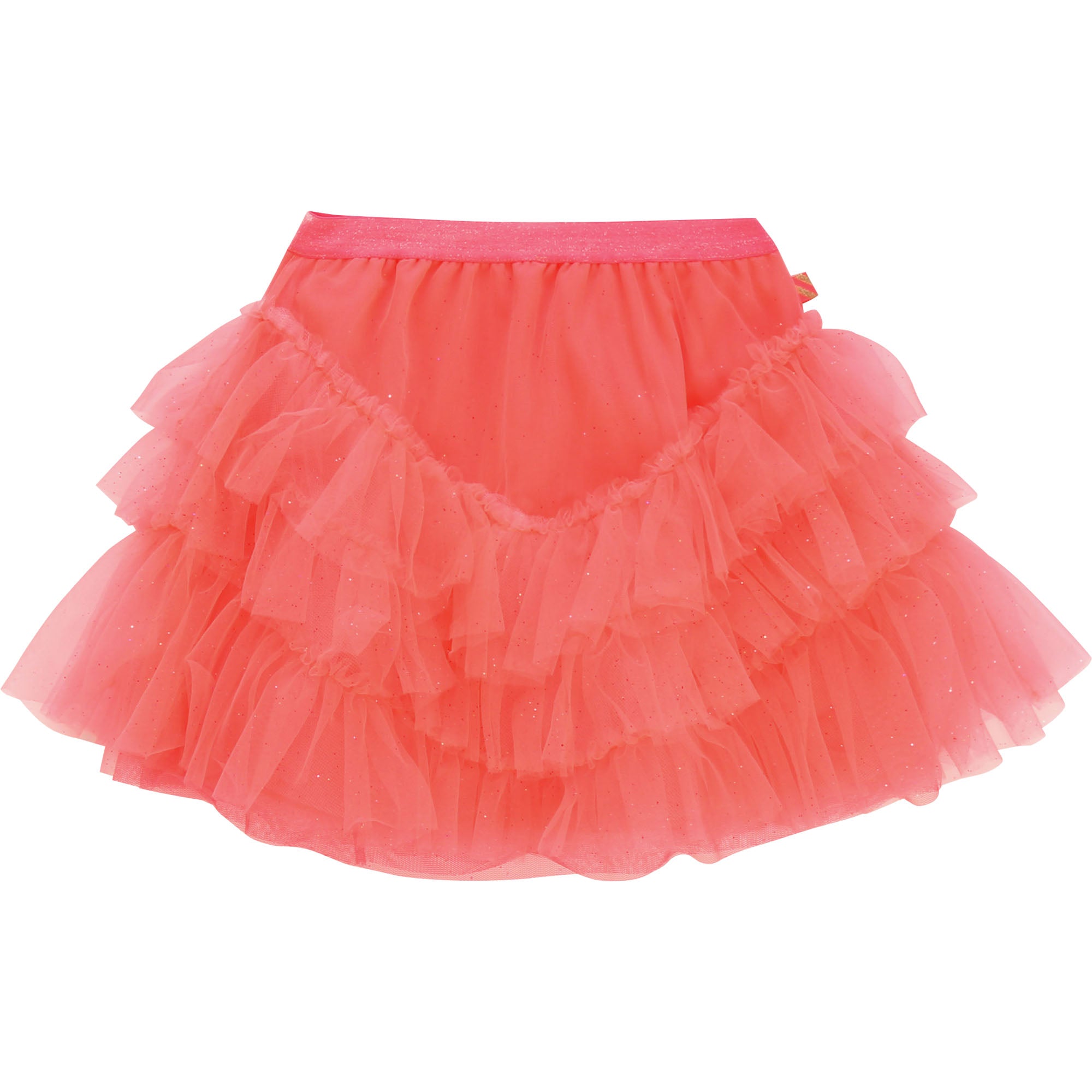 Girls Bright Pink Frill Tulle Skirt