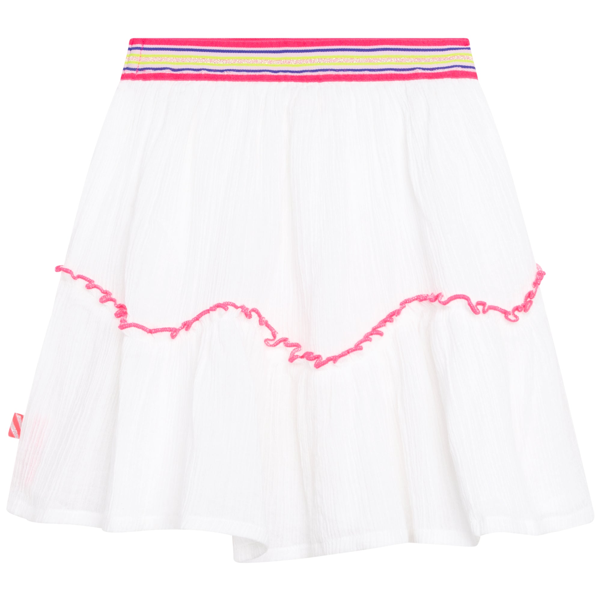 Girls White Cotton Skirt