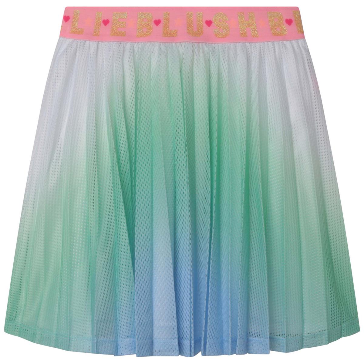 Girls Green Pleated Skirt