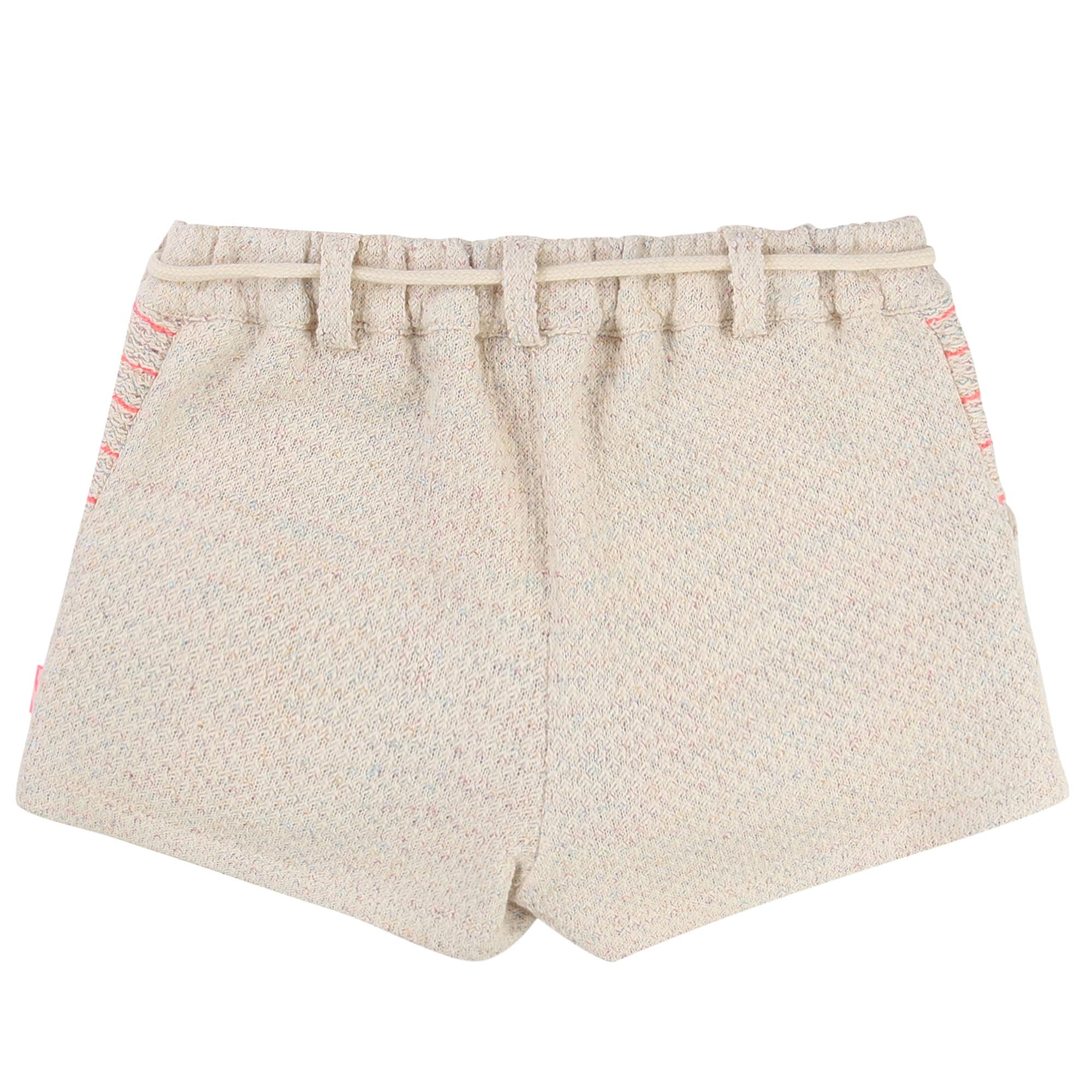 Girls Ivory Cotton Shorts