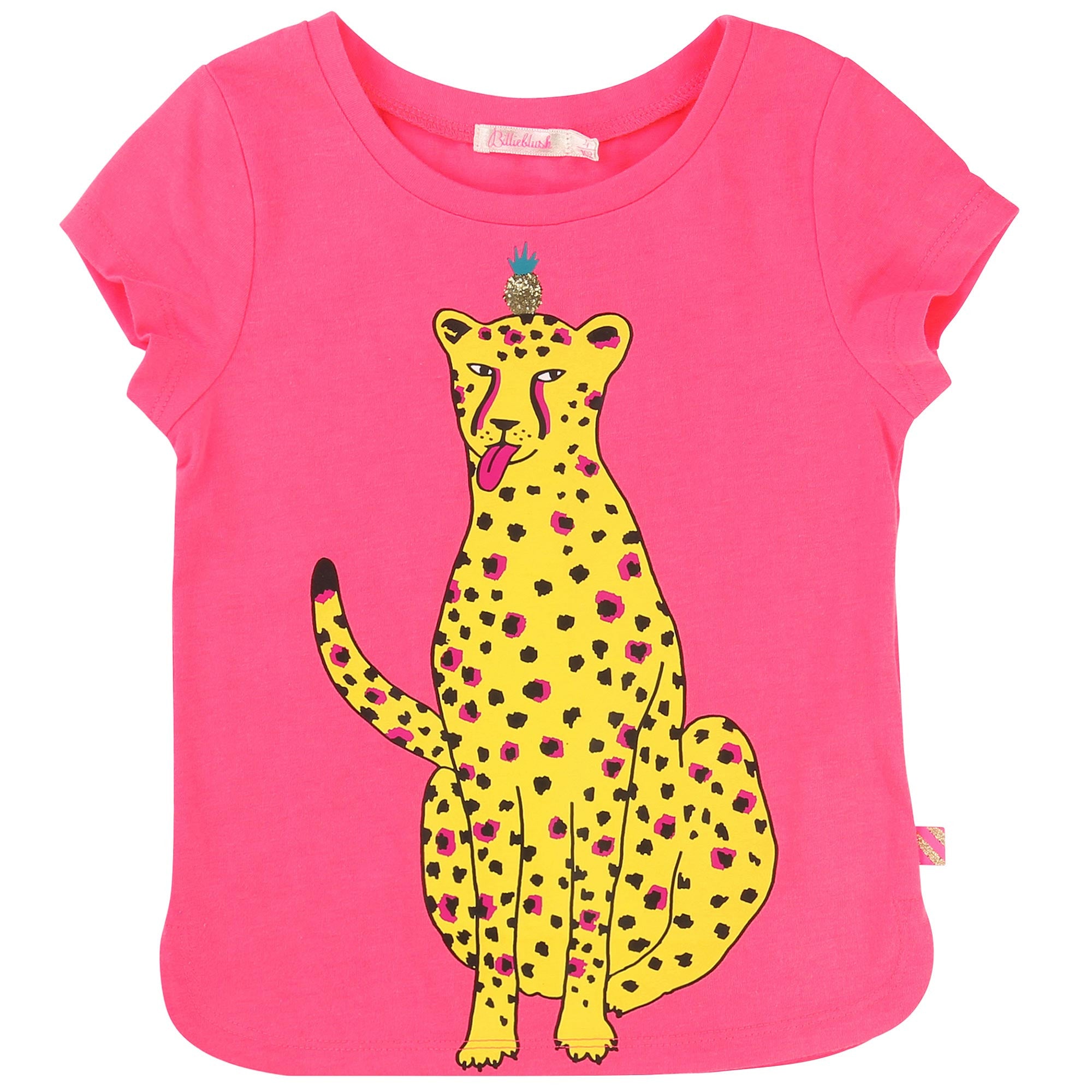 Girls Dark Pink Leopard T- Shirt