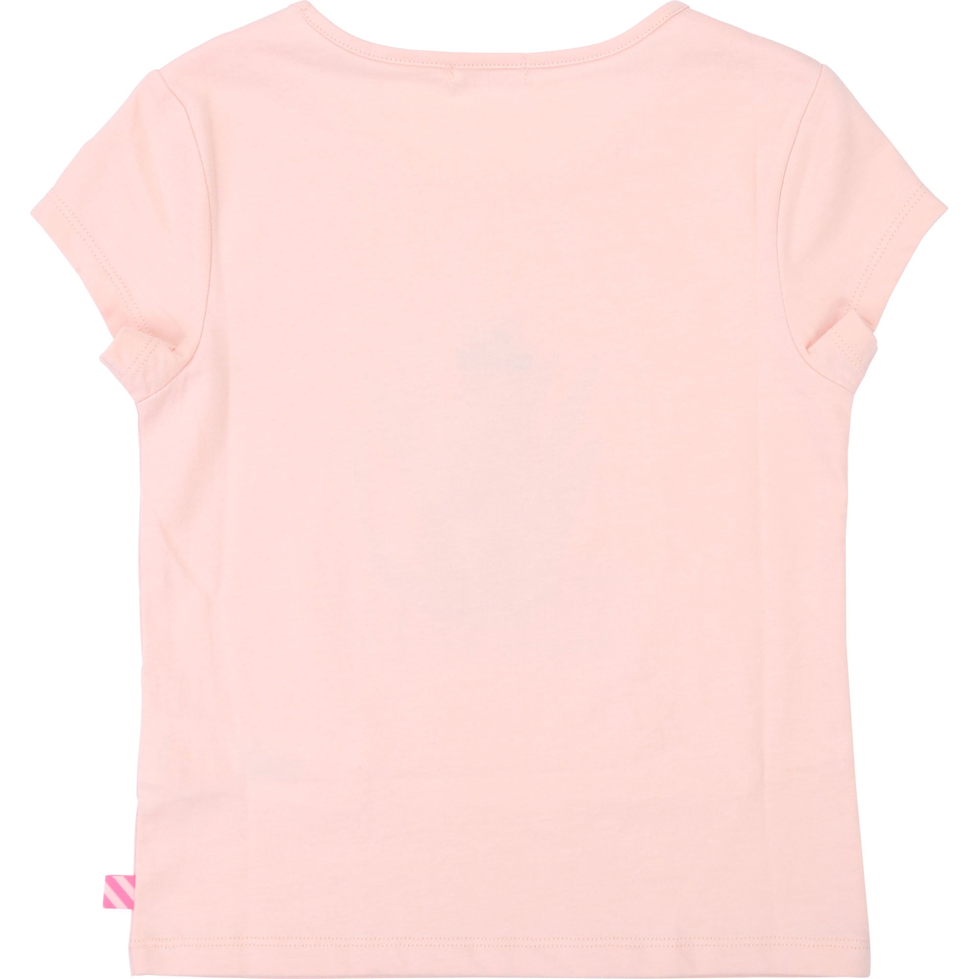 Girls Pink Printed Cotton T-shirt
