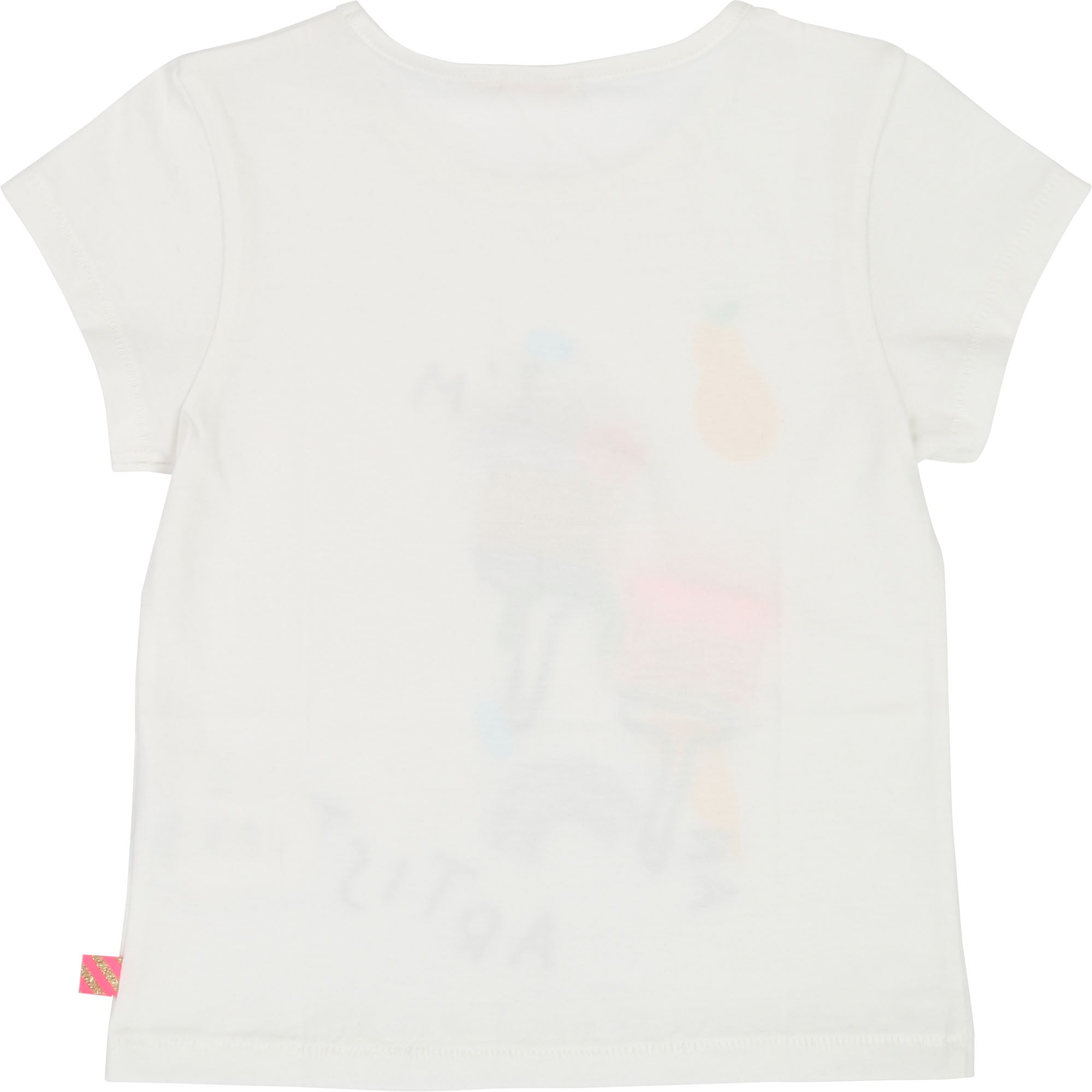 Girls Rice White Printed Cotton T-shirt