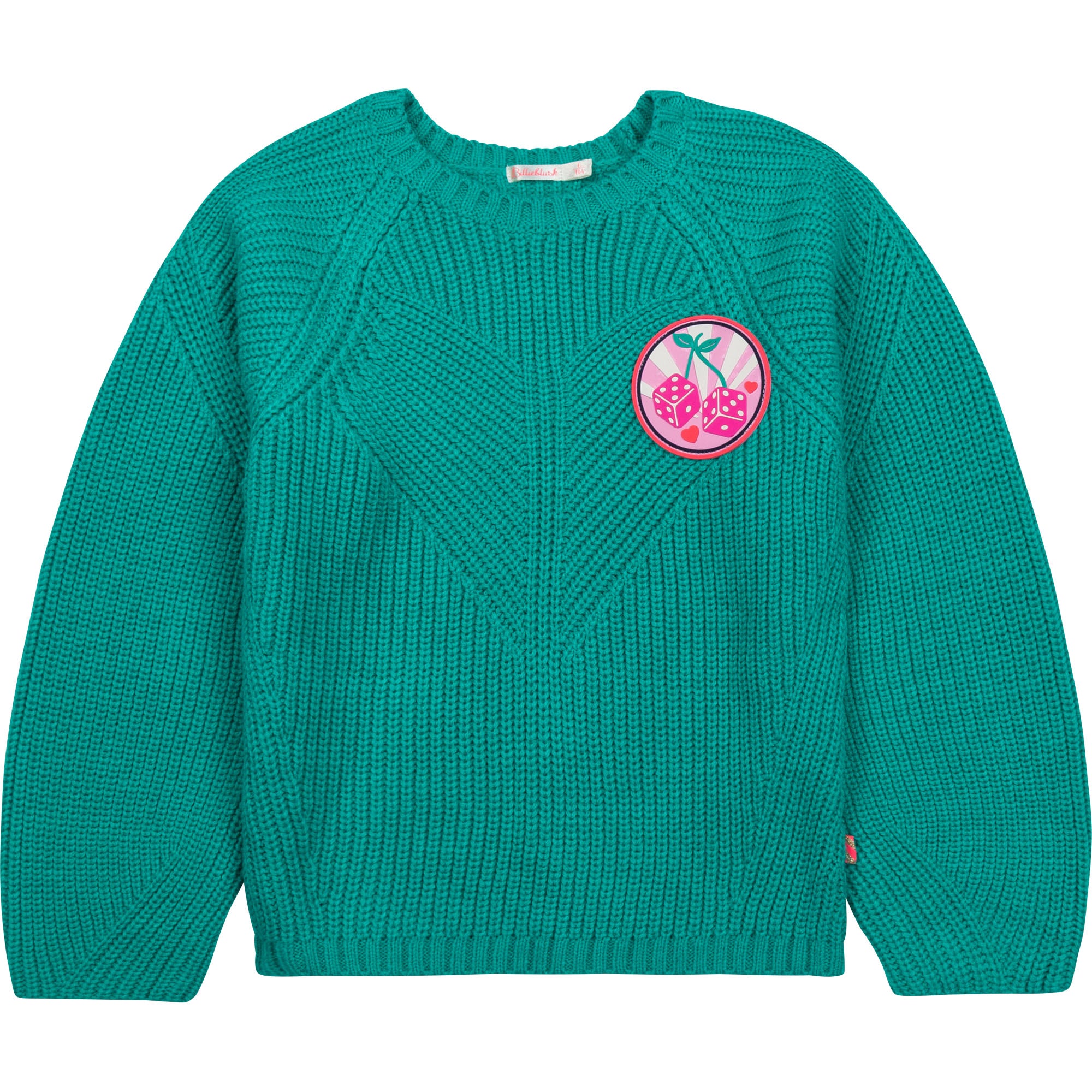 Girls Green Knit Sweater