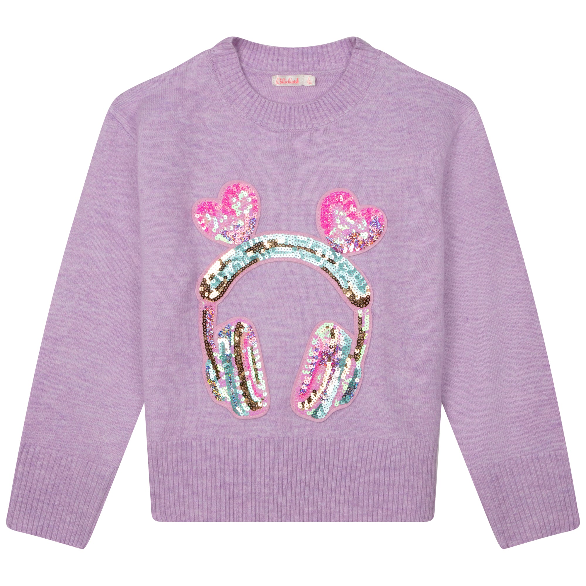 Girls Purple Sequin Sweater