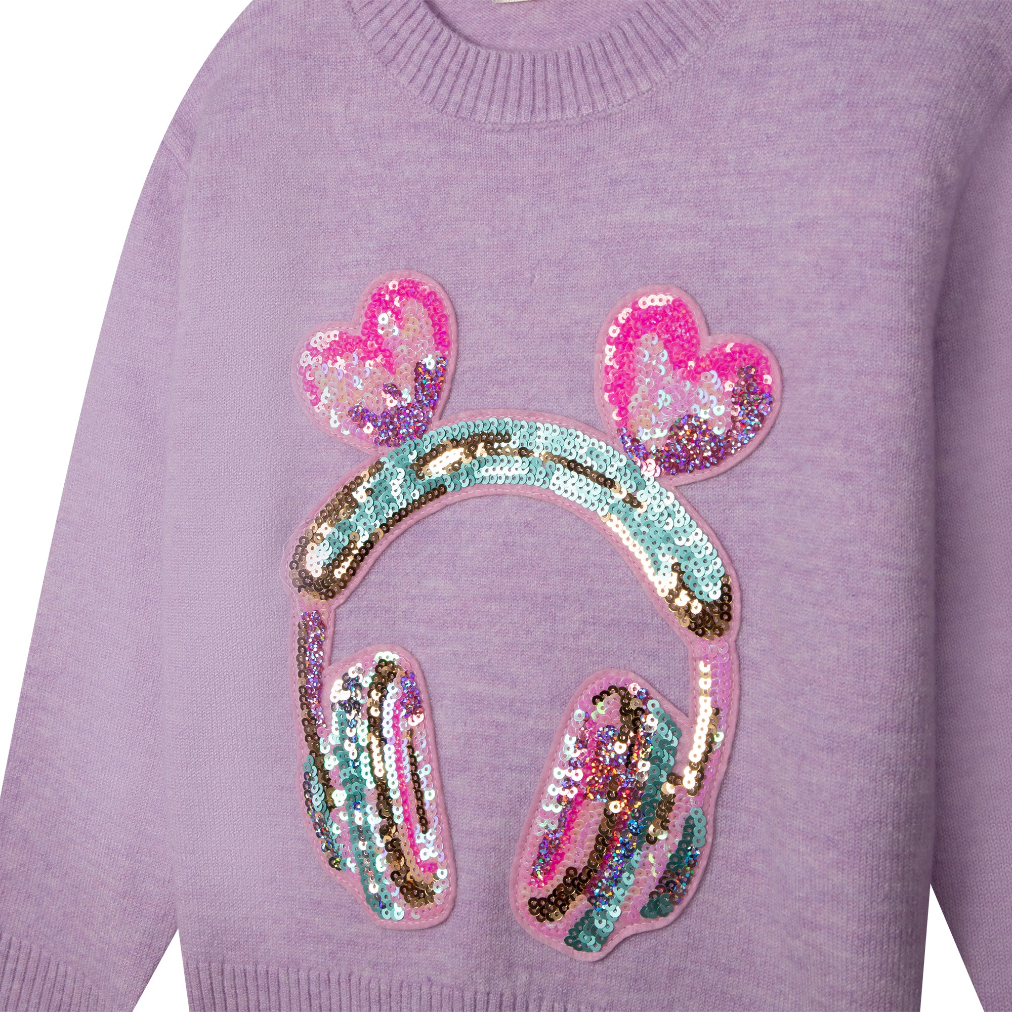 Girls Purple Sequin Sweater