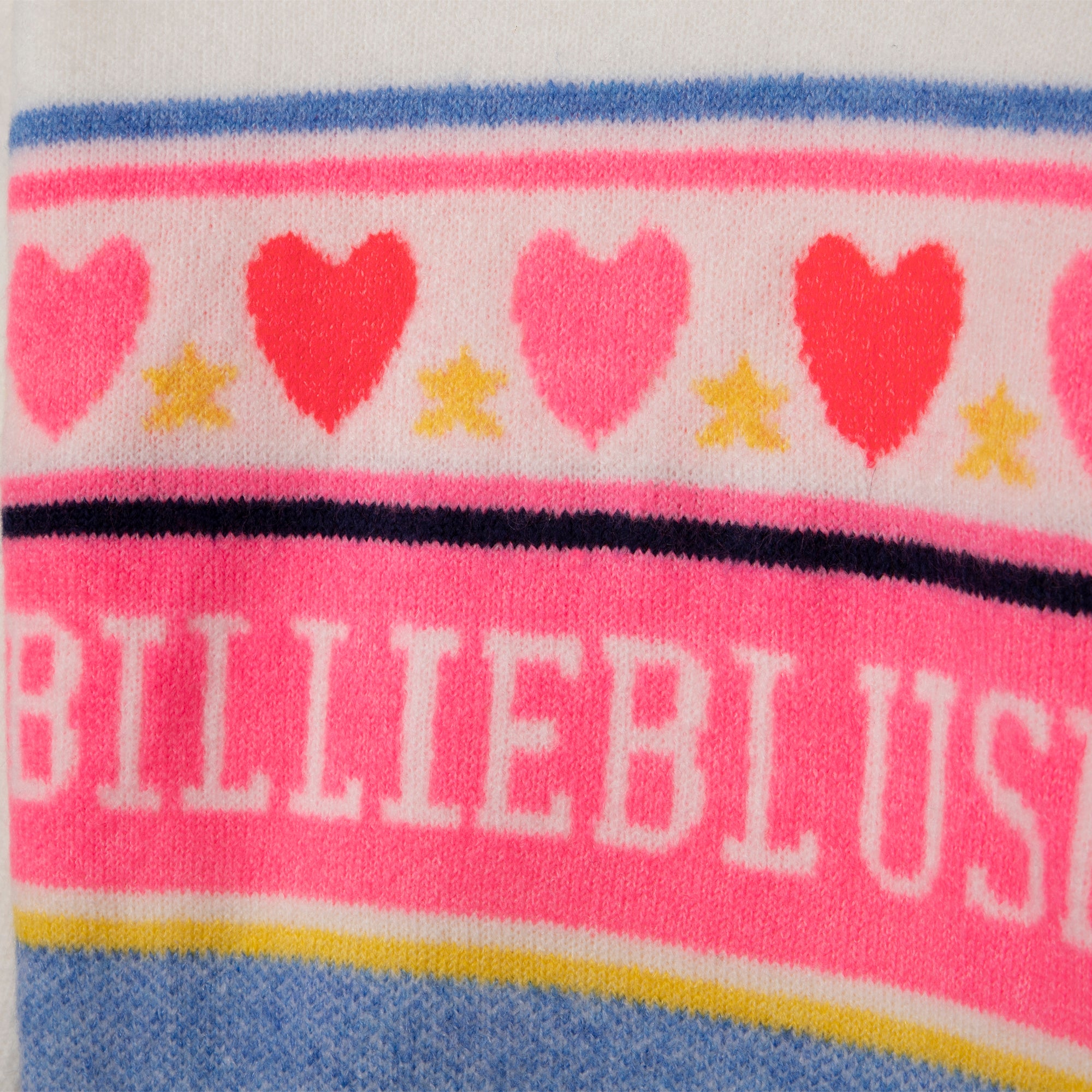 Girls White Heart Sweater