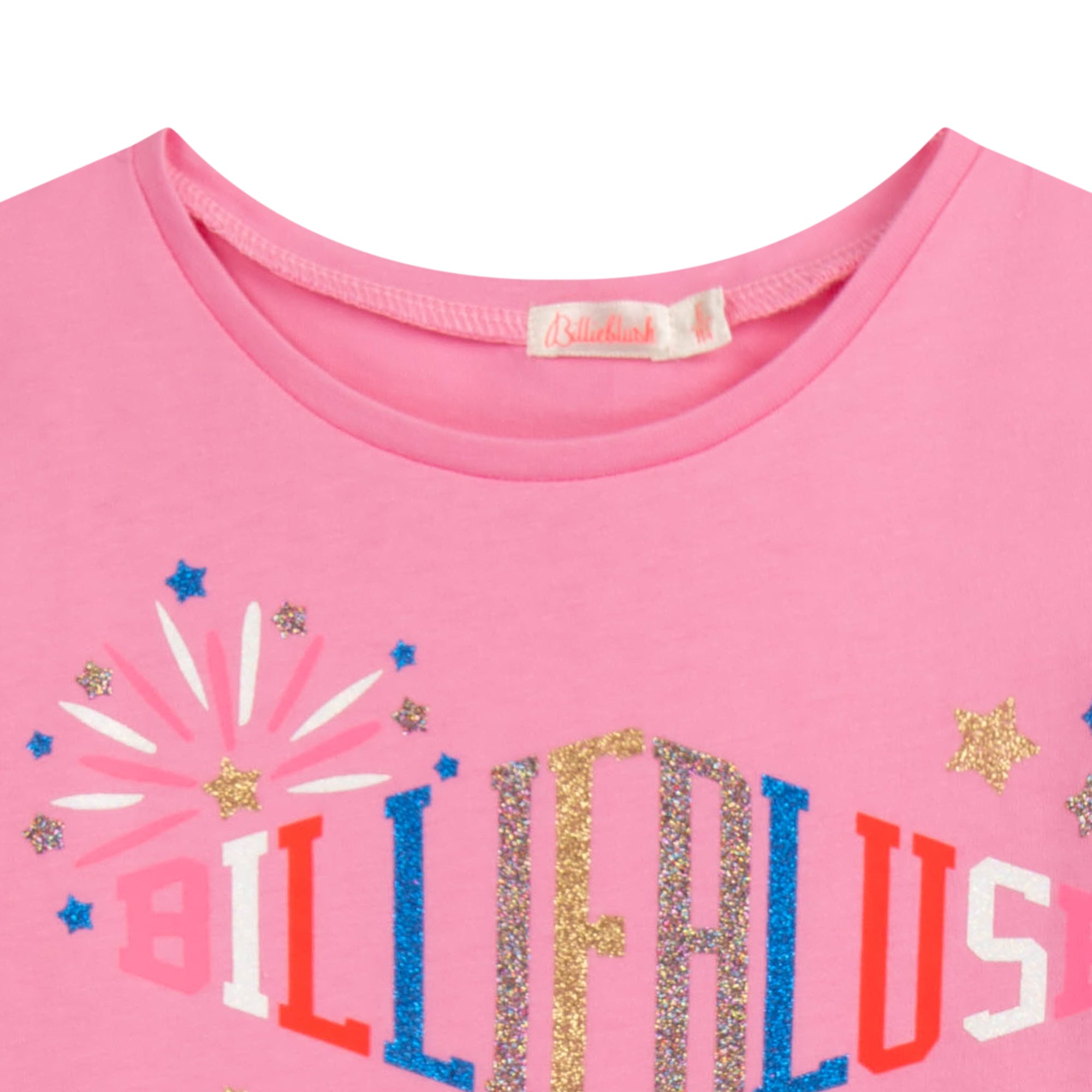 Girls Pink Logo Cotton T-Shirt