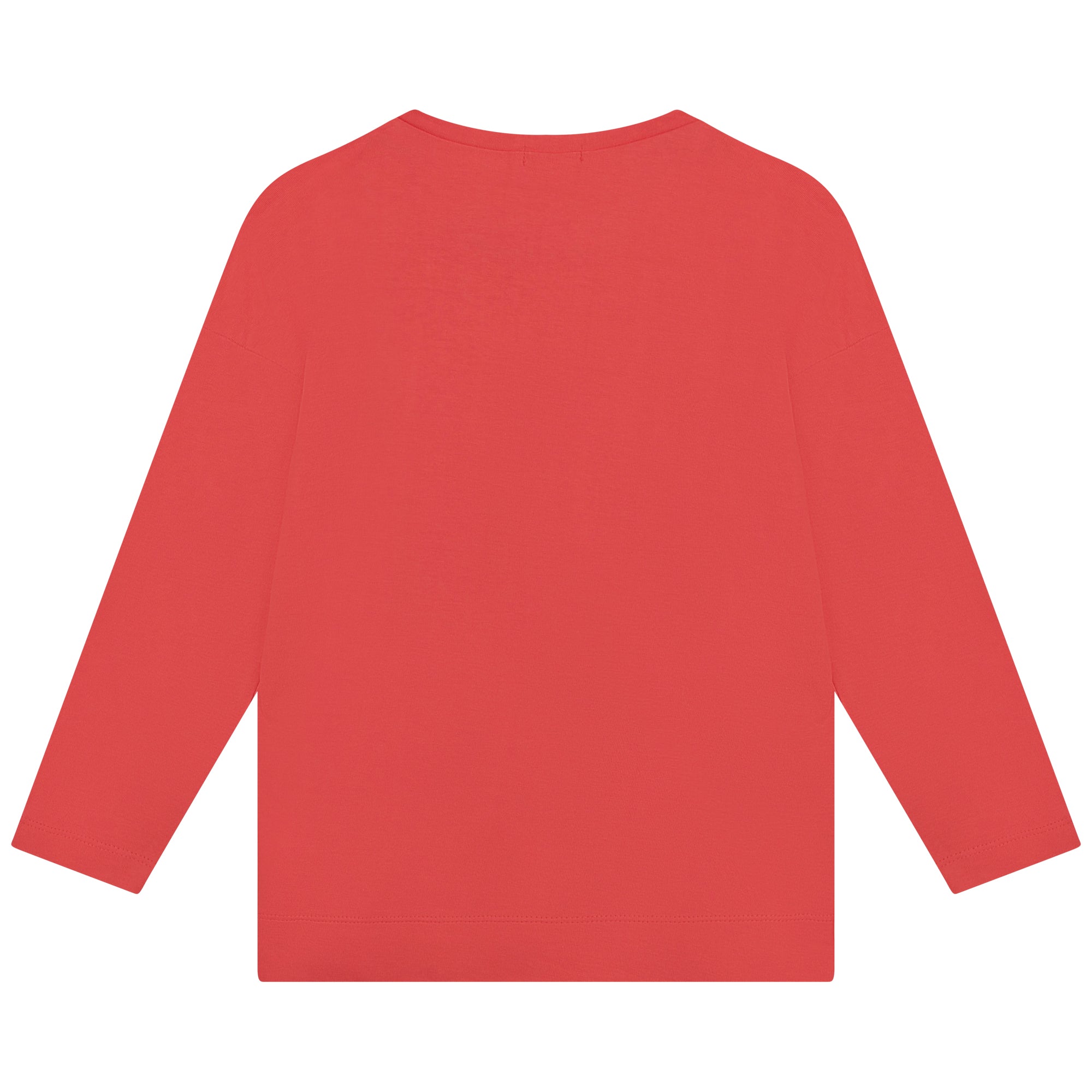 Girls Red Sequin Cotton T-Shirt