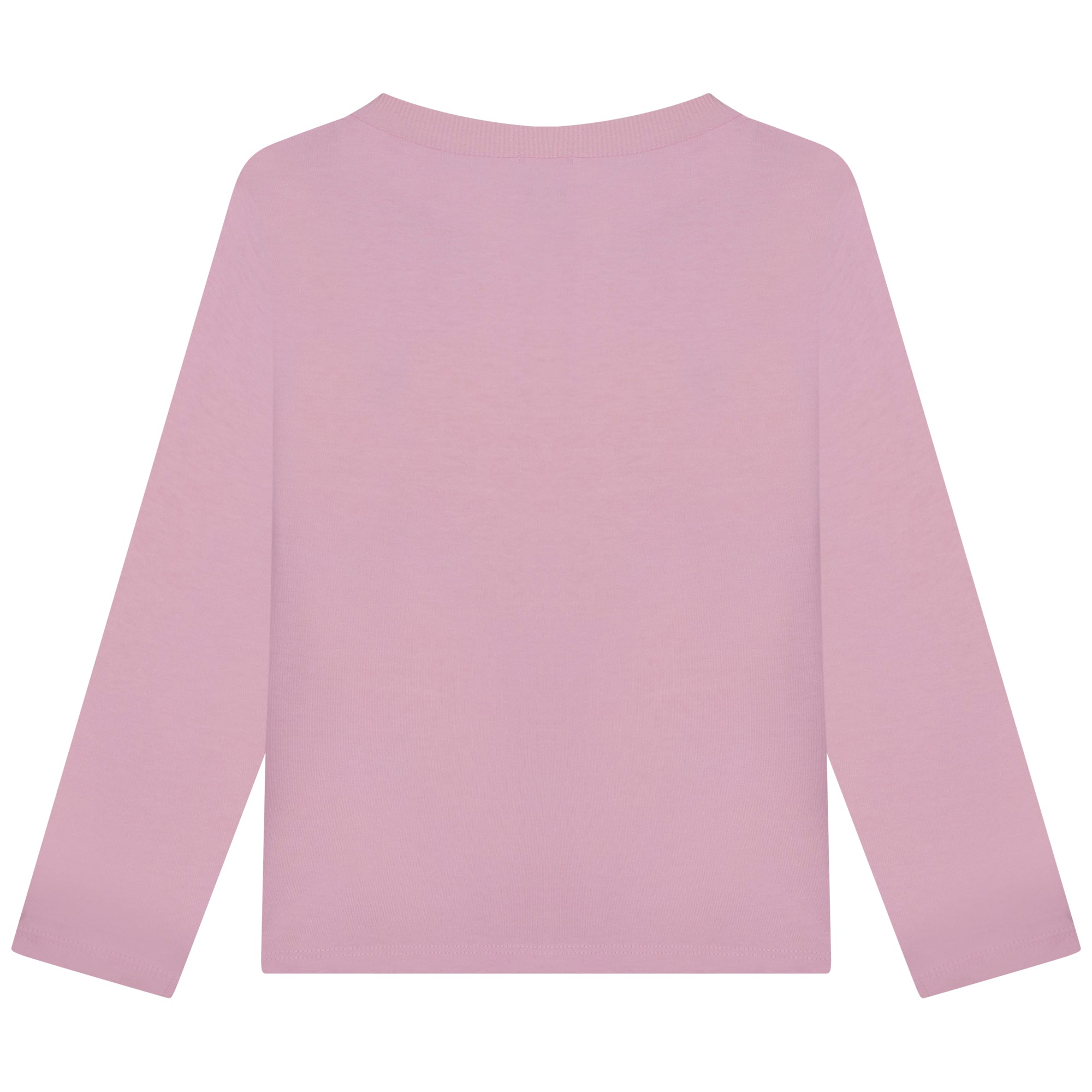 Girls Pink Printed Cotton T-Shirt