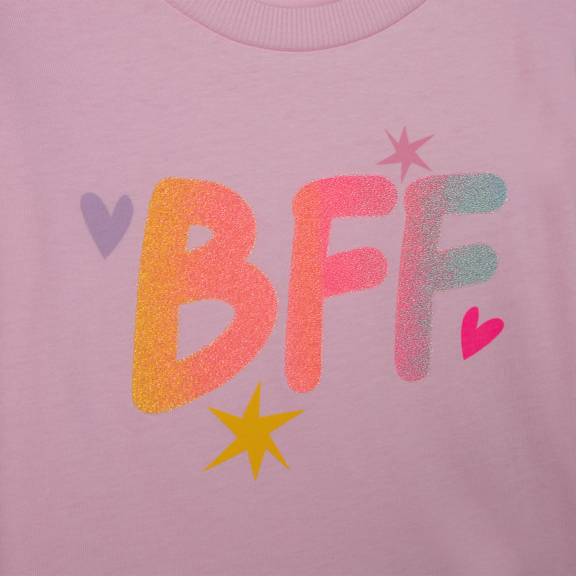 Girls Pink Printed Cotton T-Shirt