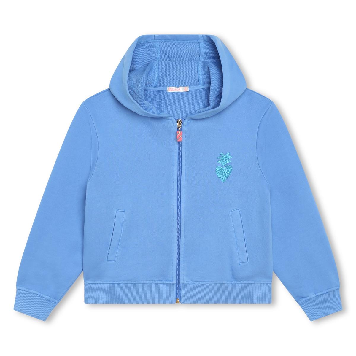 Girls Blue Zip-Up Top