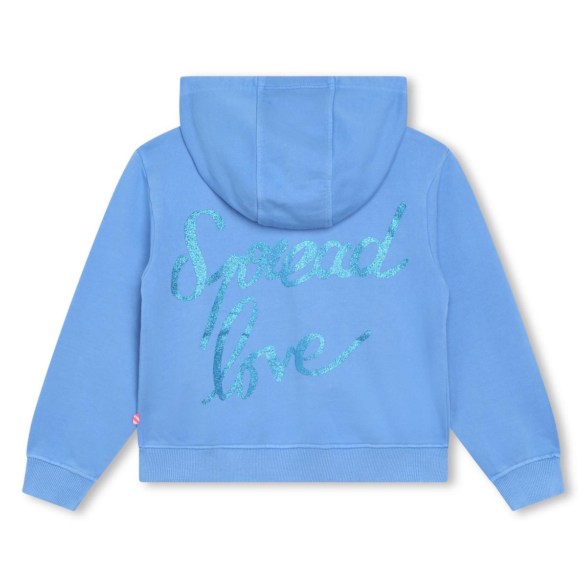 Girls Blue Zip-Up Top