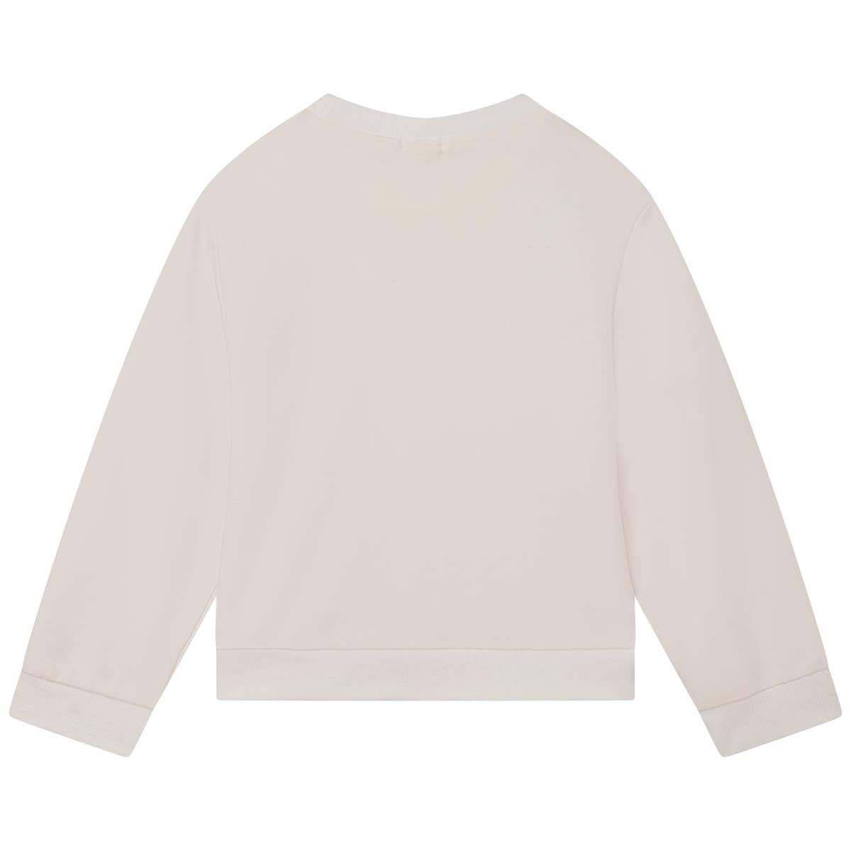 Girls White Logo Sweatshirt