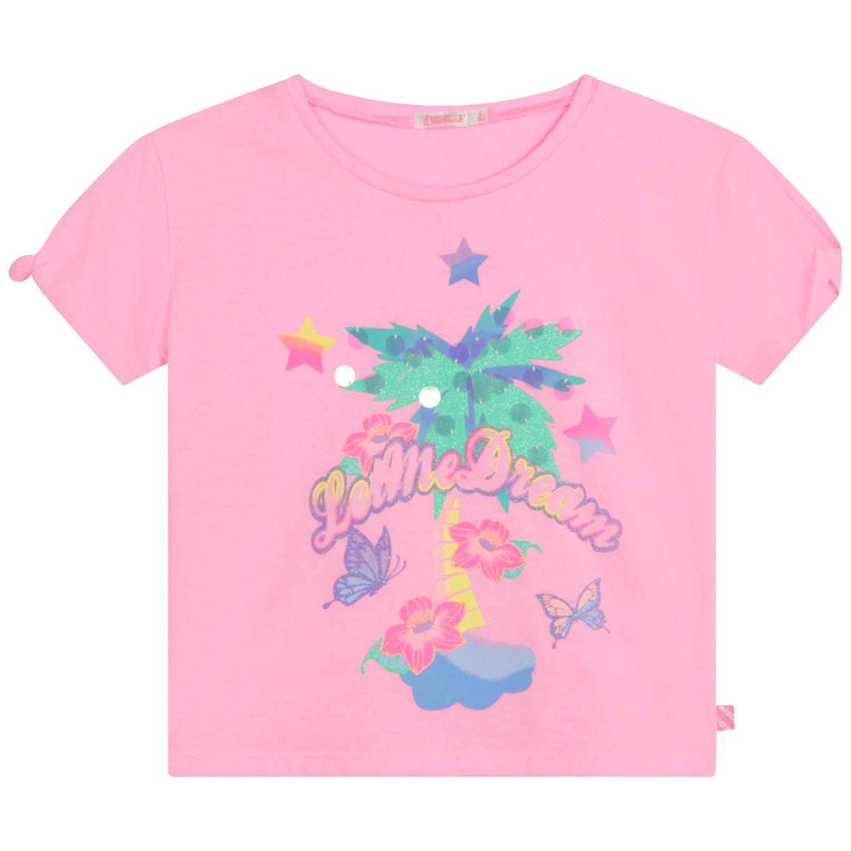 Girls Pink Printed T-Shirt