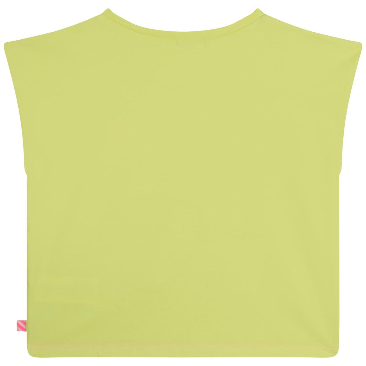 Girls Yellow Printed T-Shirt