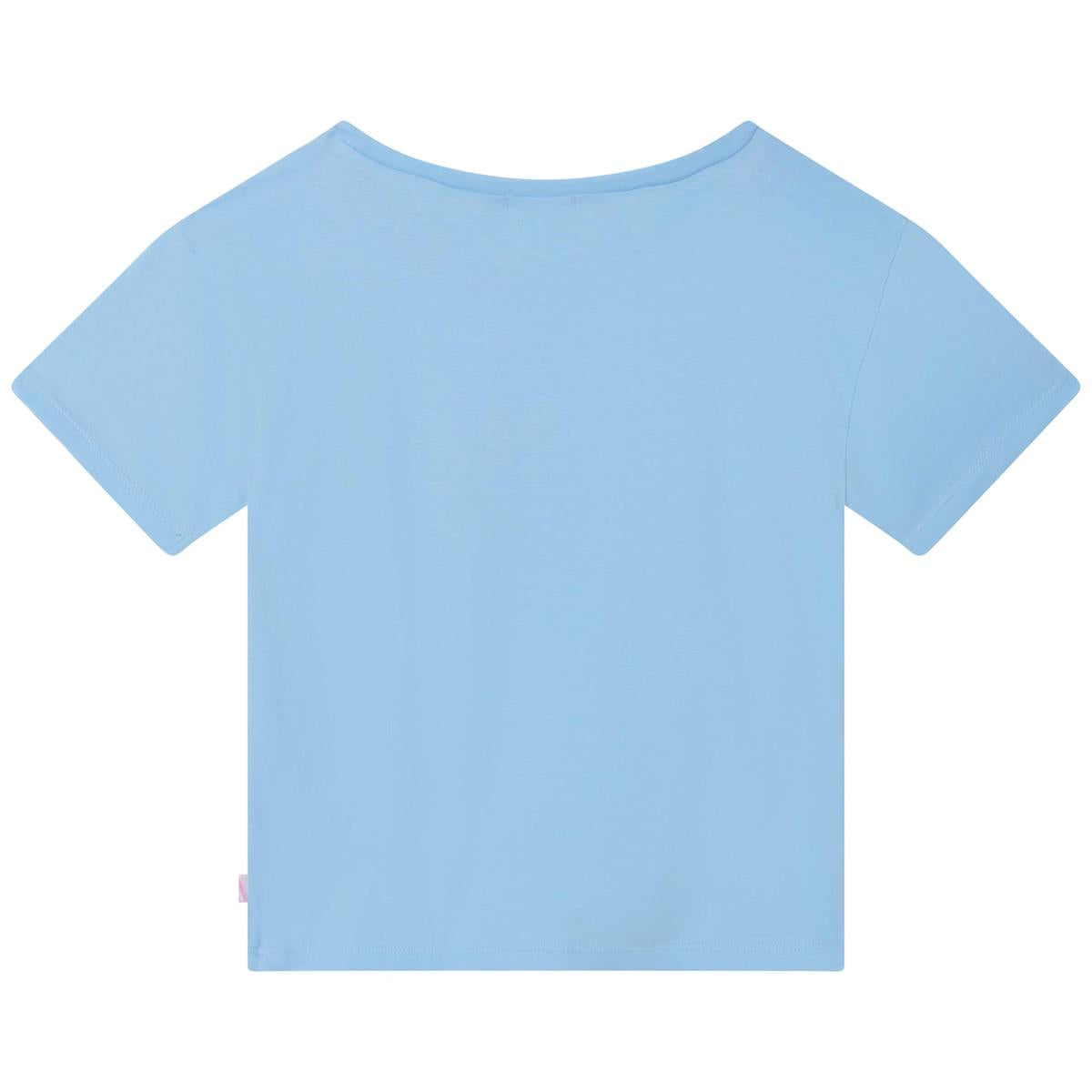 Girls Blue Cotton T-Shirt