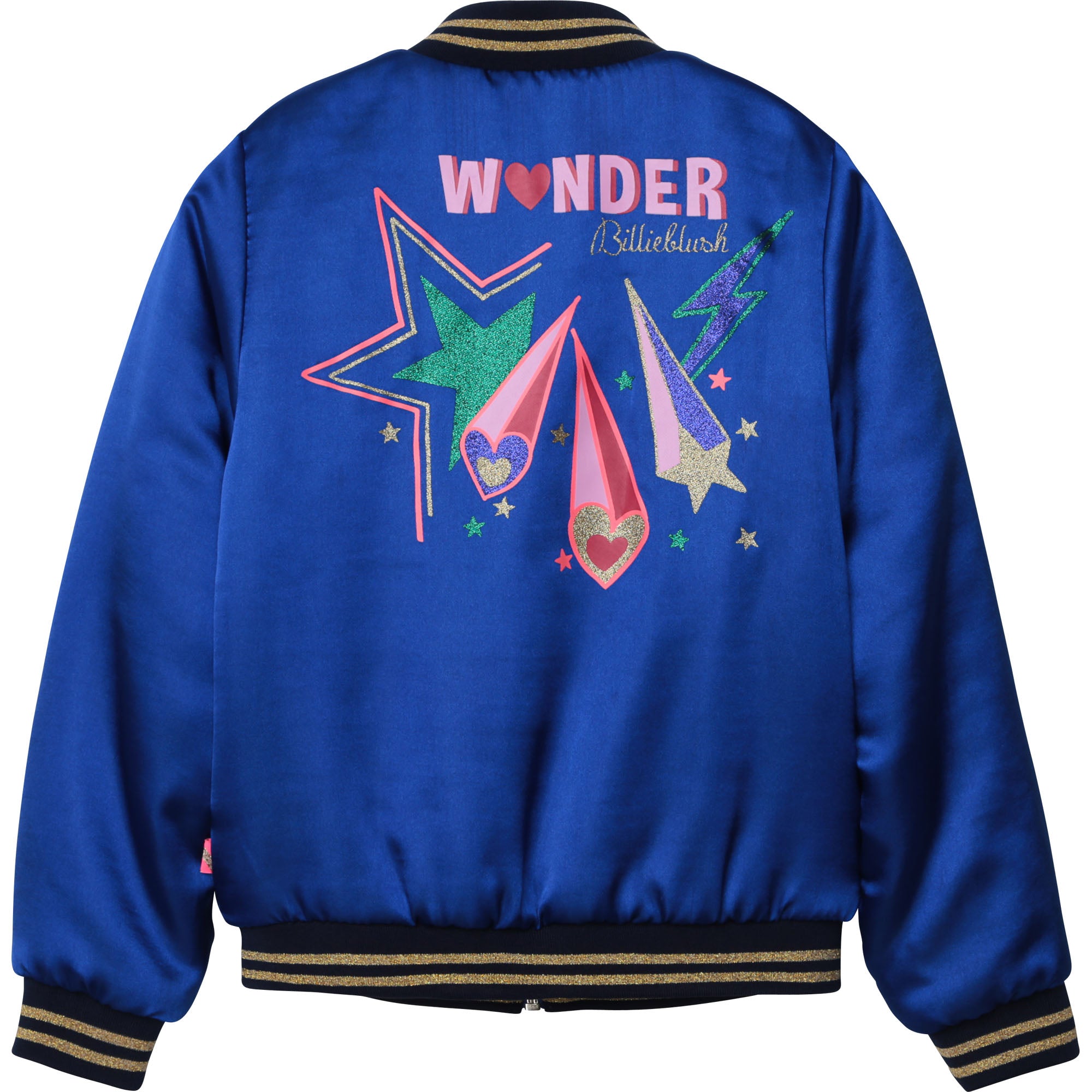 Girls Wave Blue Reversible Blouson
