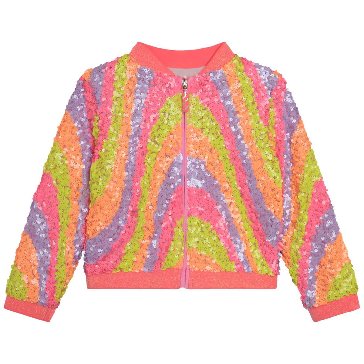 Girls Multicolor Sequin Jacket