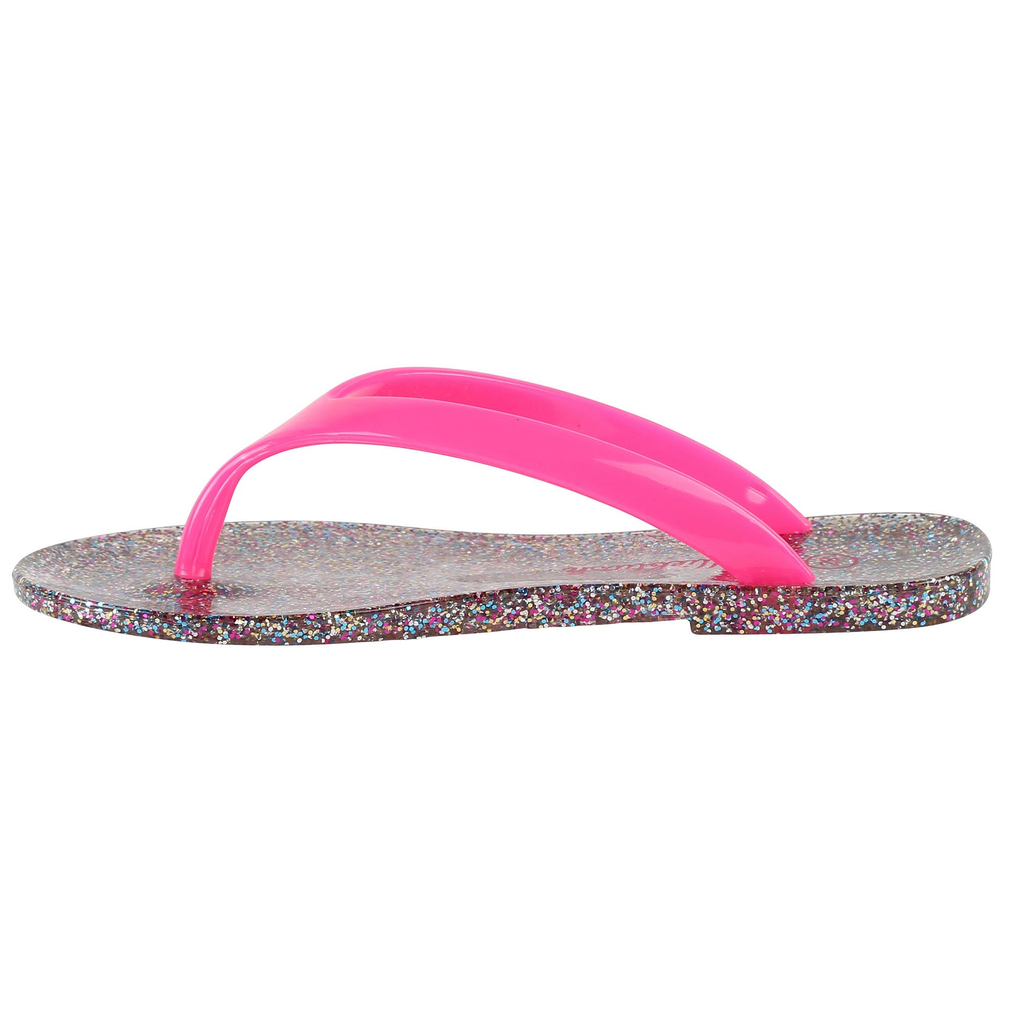 Girls Grey & Pink Flip-Flops