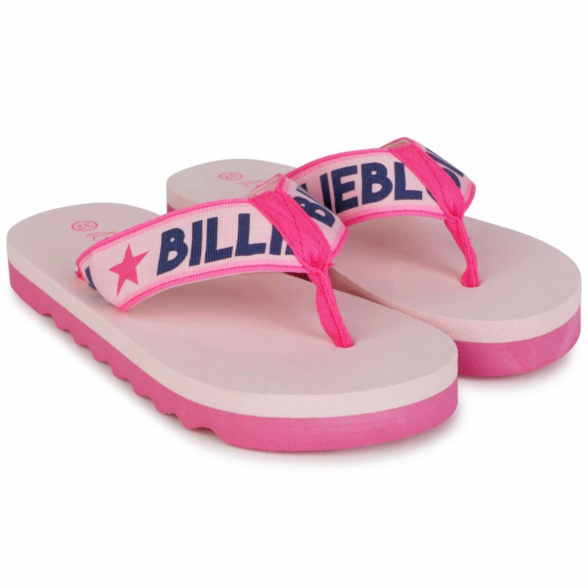 Girls Pink Logo Sandals