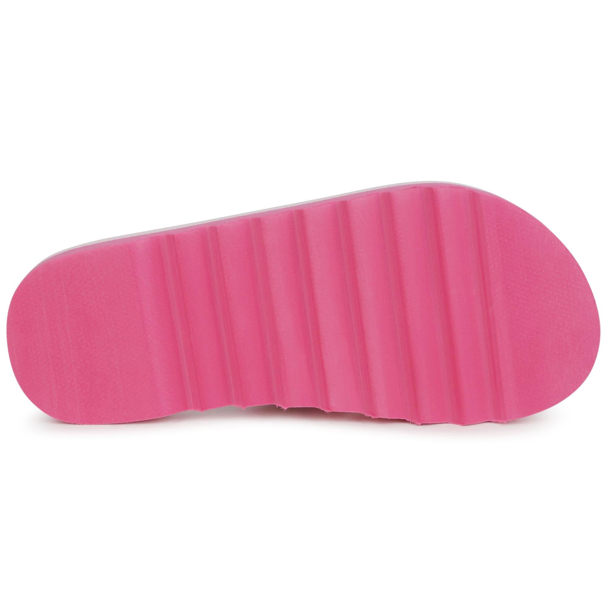 Girls Pink Logo Sandals