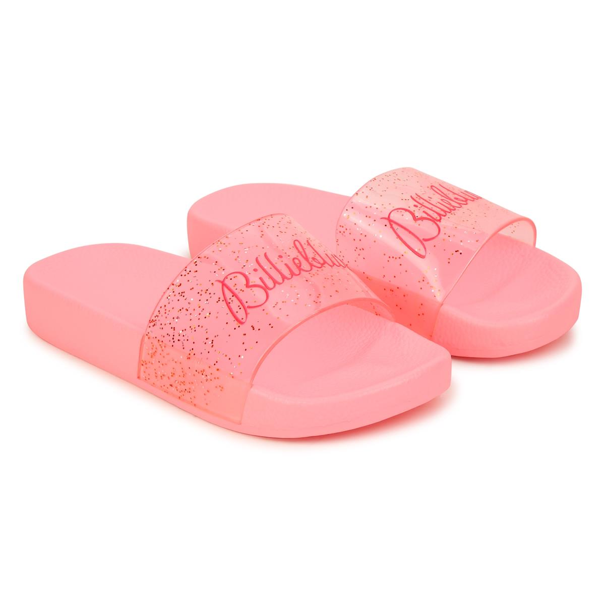 Girls Pink Logo Sandals
