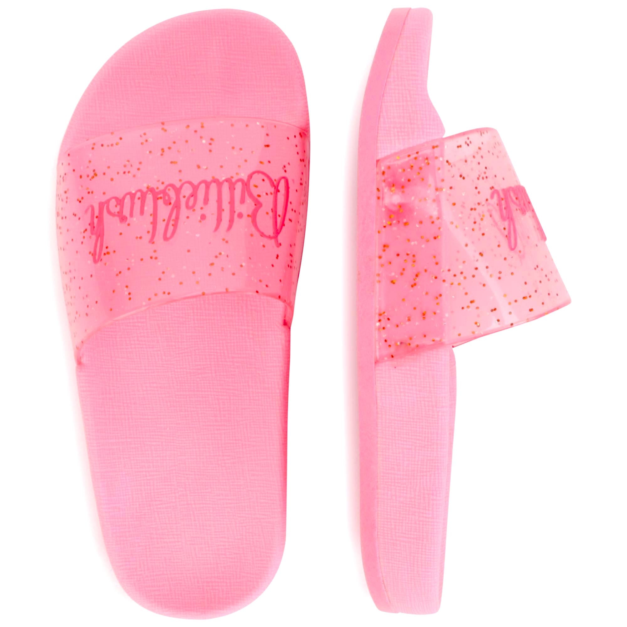 Girls Pink Logo Sandals