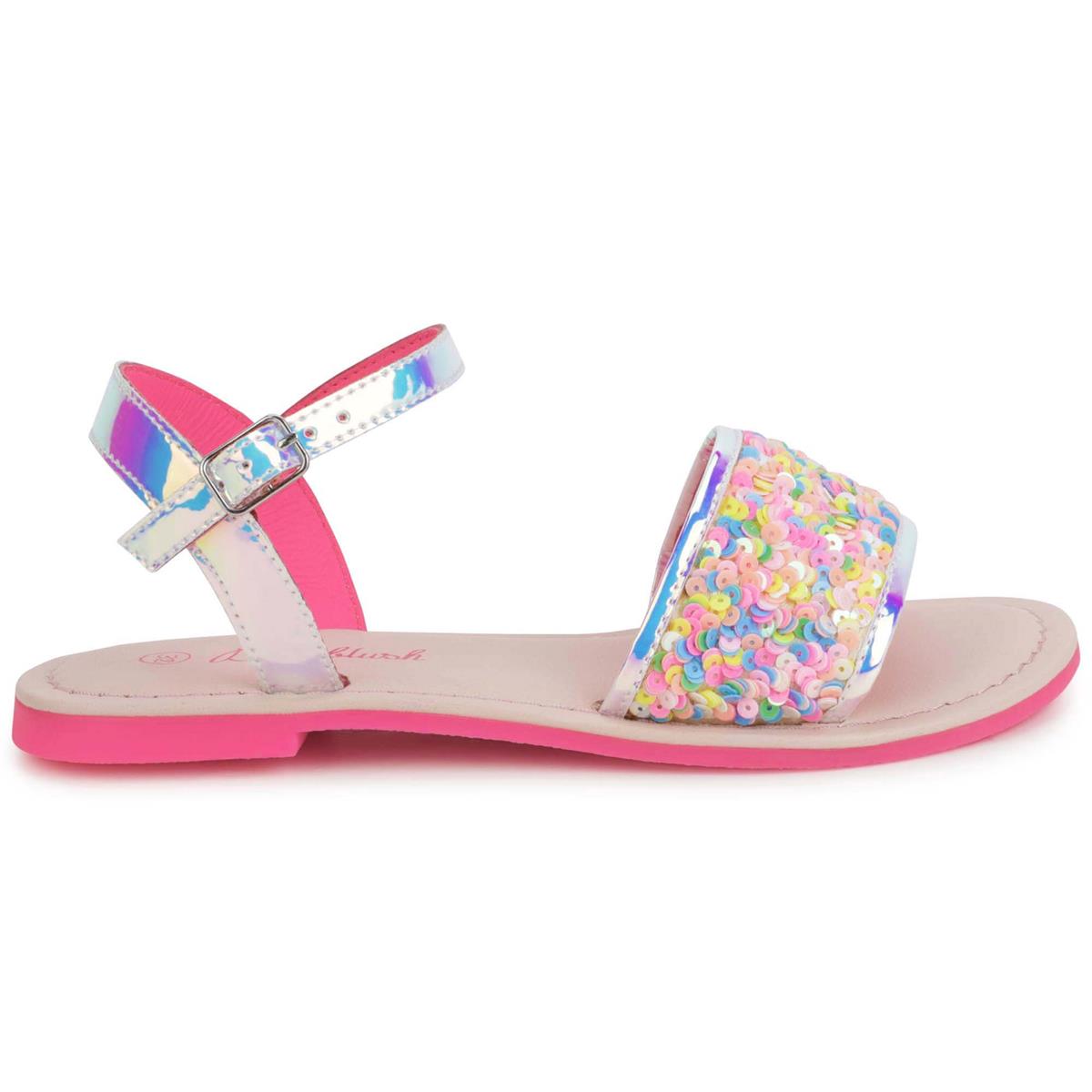 Girls Multicolor Sequin Sandals
