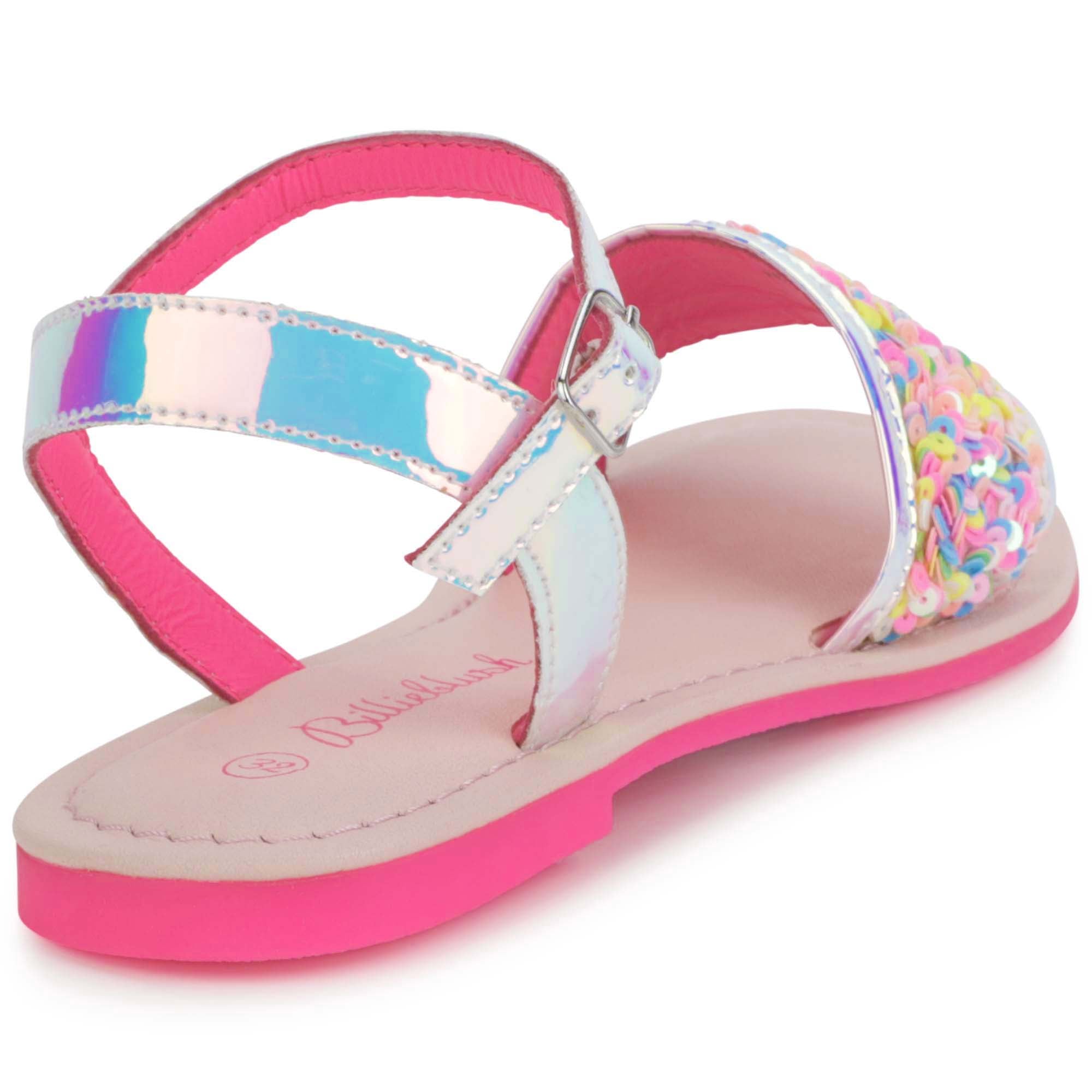 Girls Multicolor Sequin Sandals