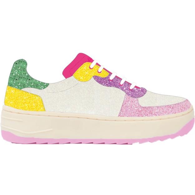Girls Pink Glitter Shoes