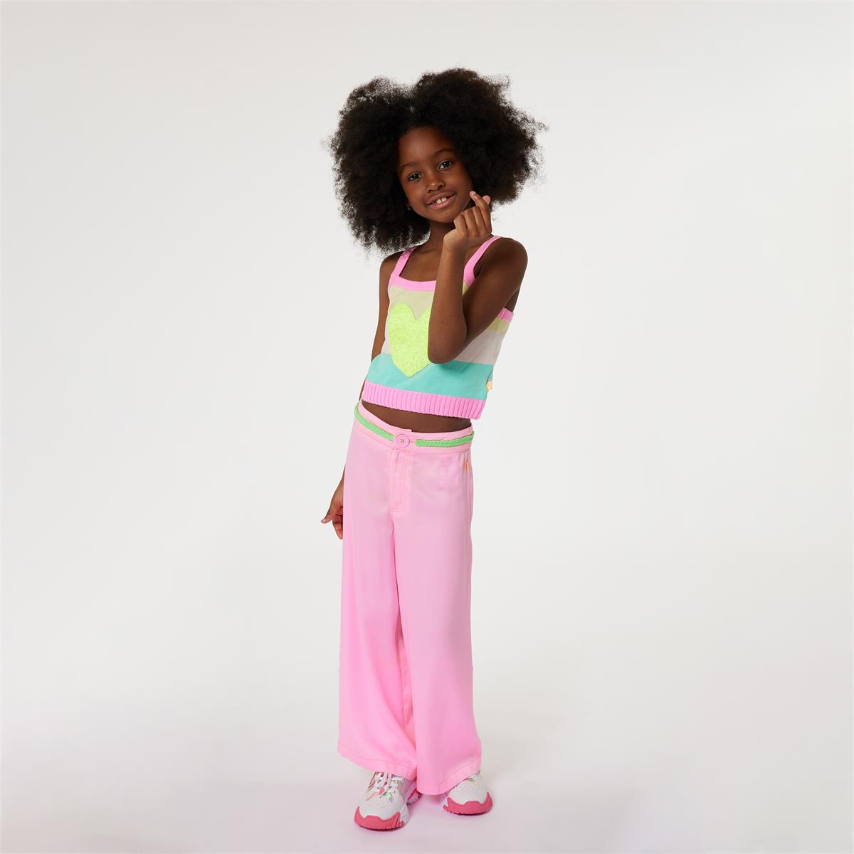 Girls Multicolor Stripes Vest