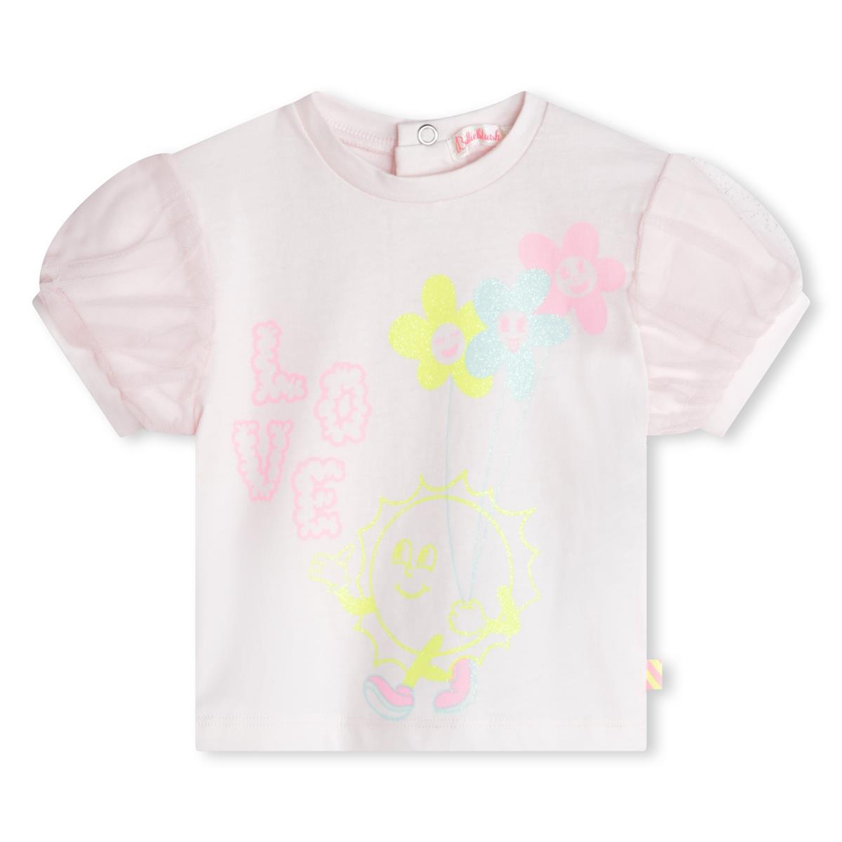 Baby Girls Light Pink Cotton T-Shirt