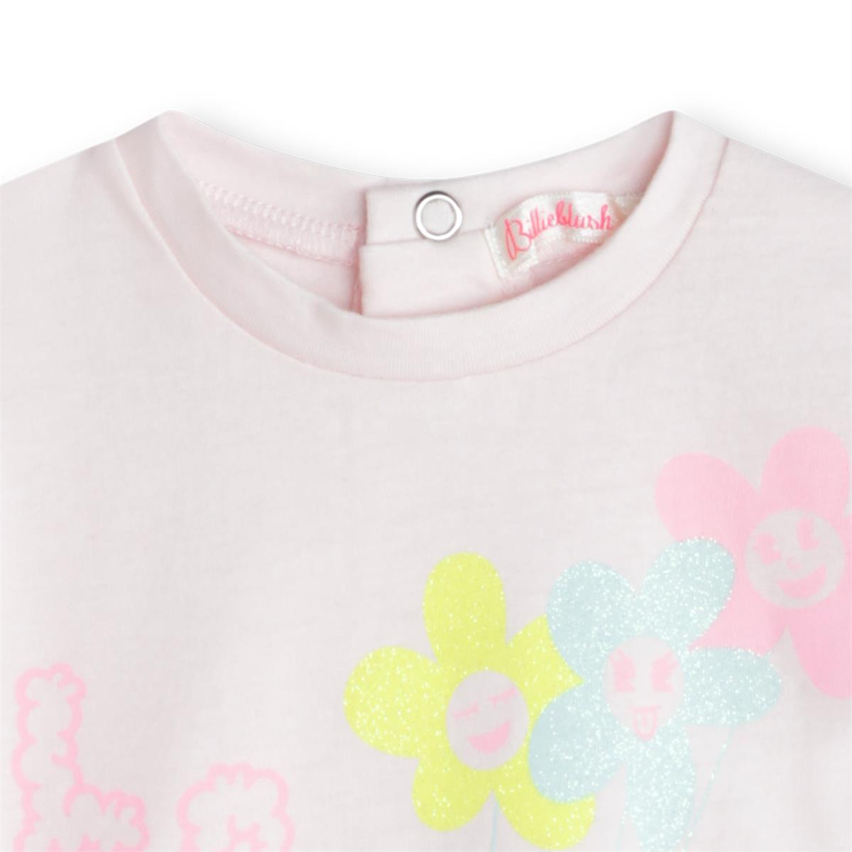 Baby Girls Light Pink Cotton T-Shirt
