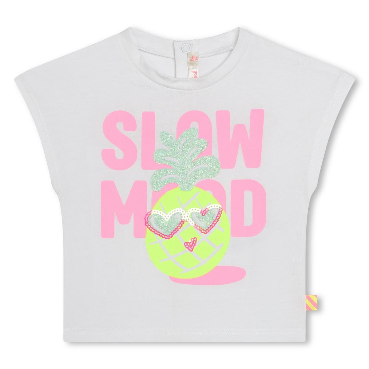 Baby Girls White Cotton T-Shirt