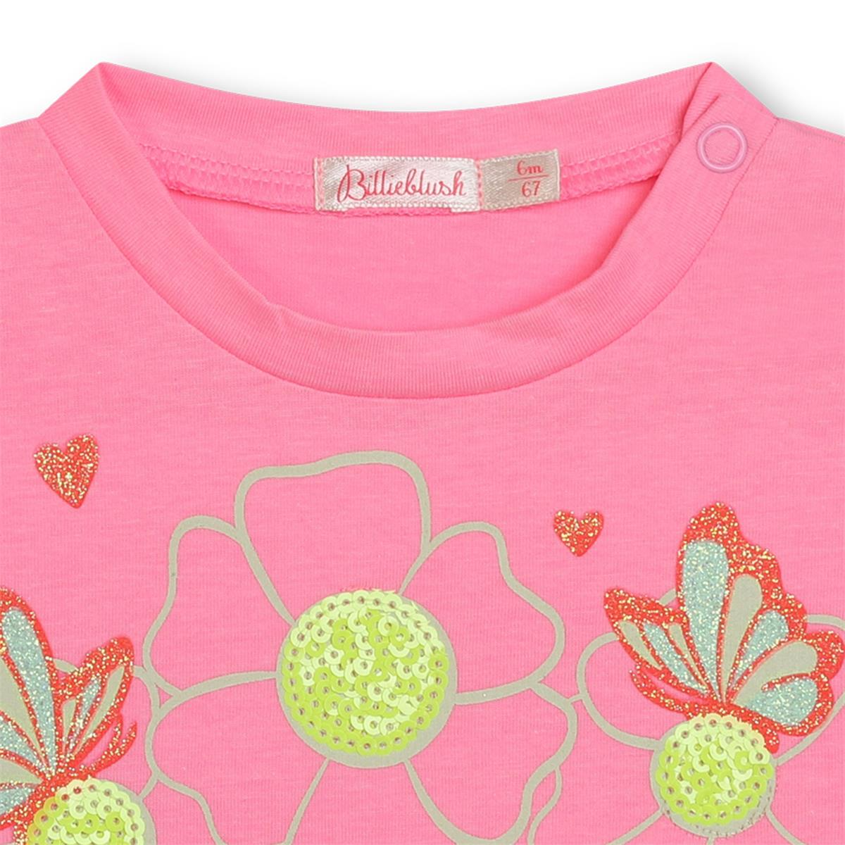 Baby Girls Pink Cotton T-Shirt