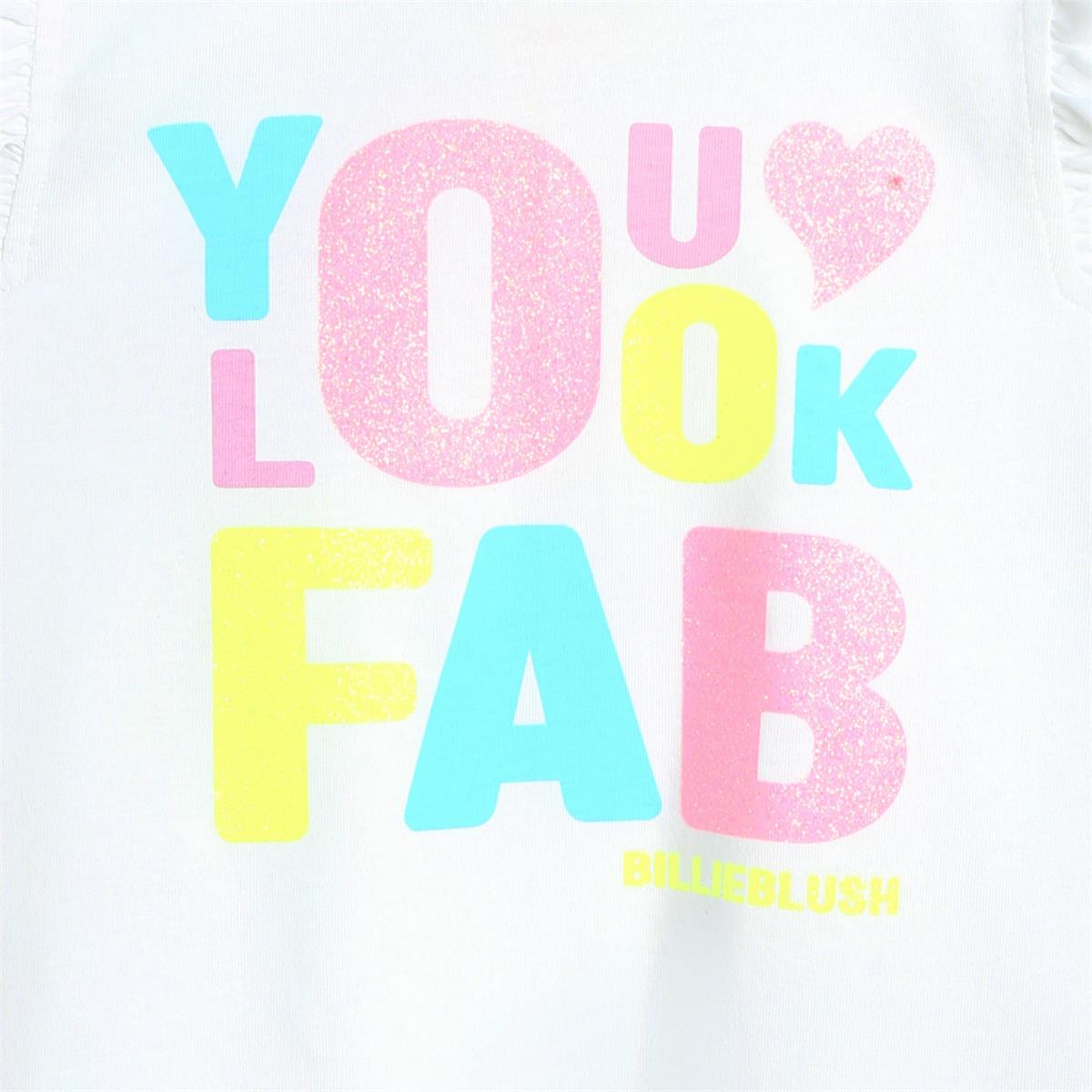 Girls White Cotton T-Shirt