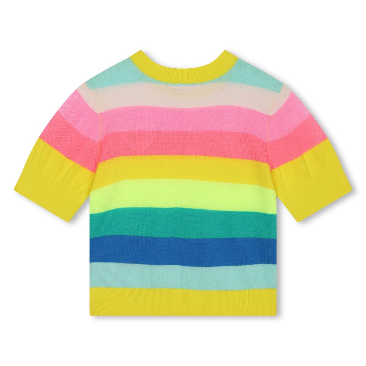 Girls Multicolor Stripes Sweater