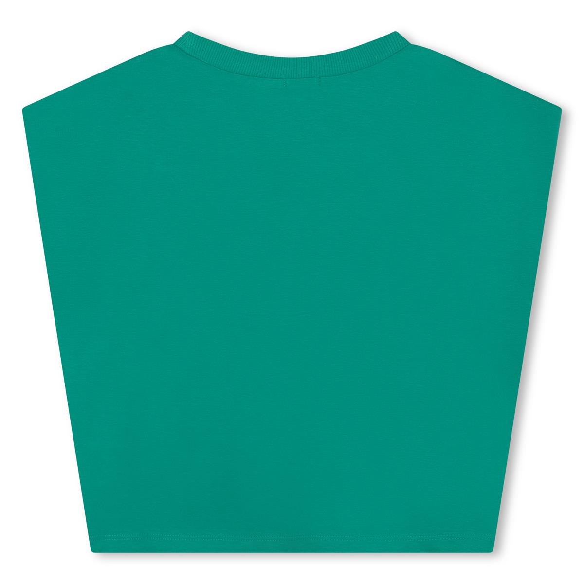 Girls Green Cotton T-Shirt