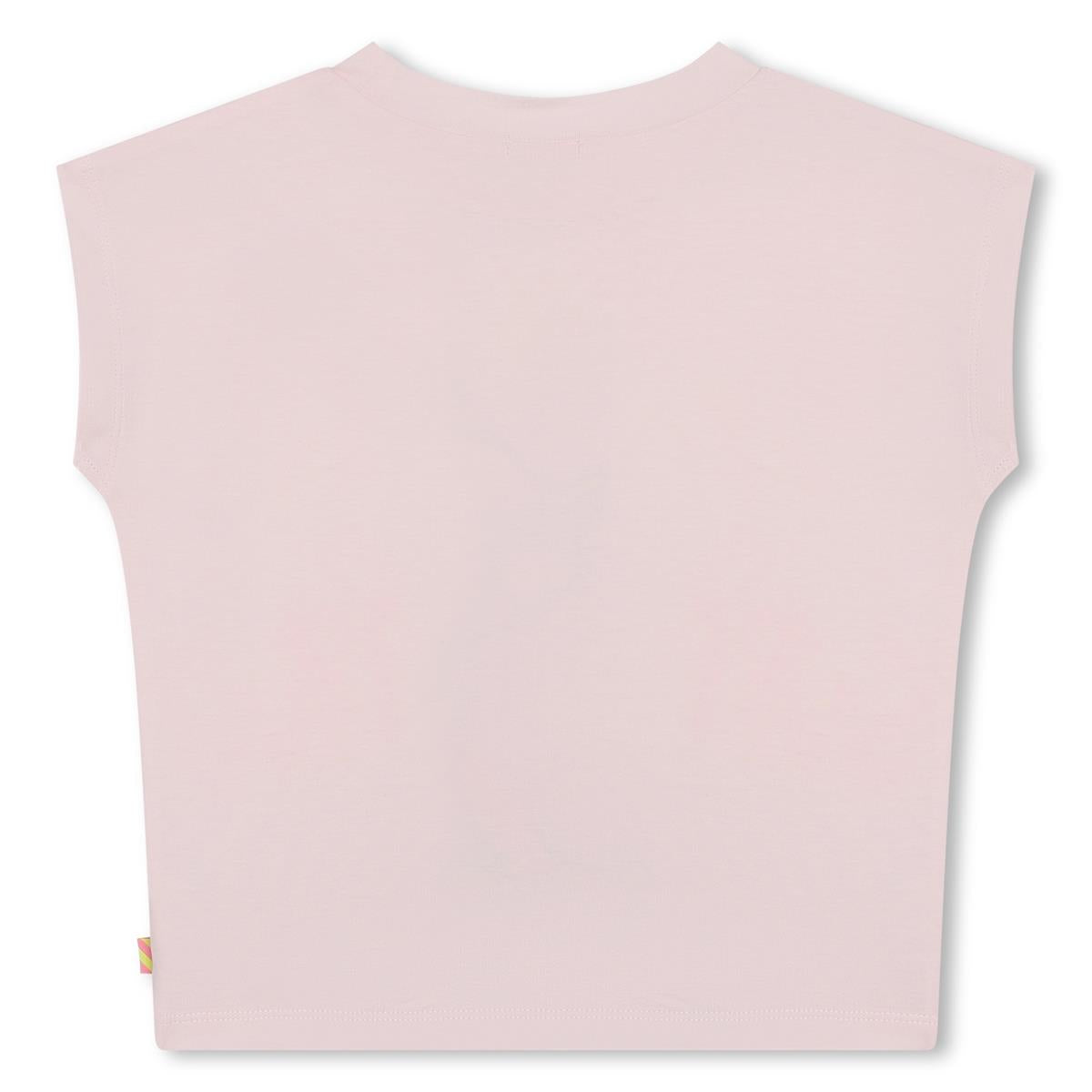 Girls Light Pink Cotton T-Shirt