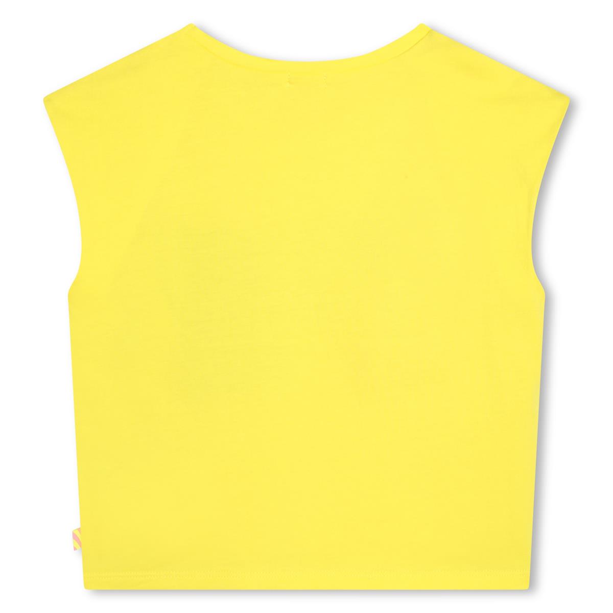 Girls Yellow Cotton T-Shirt